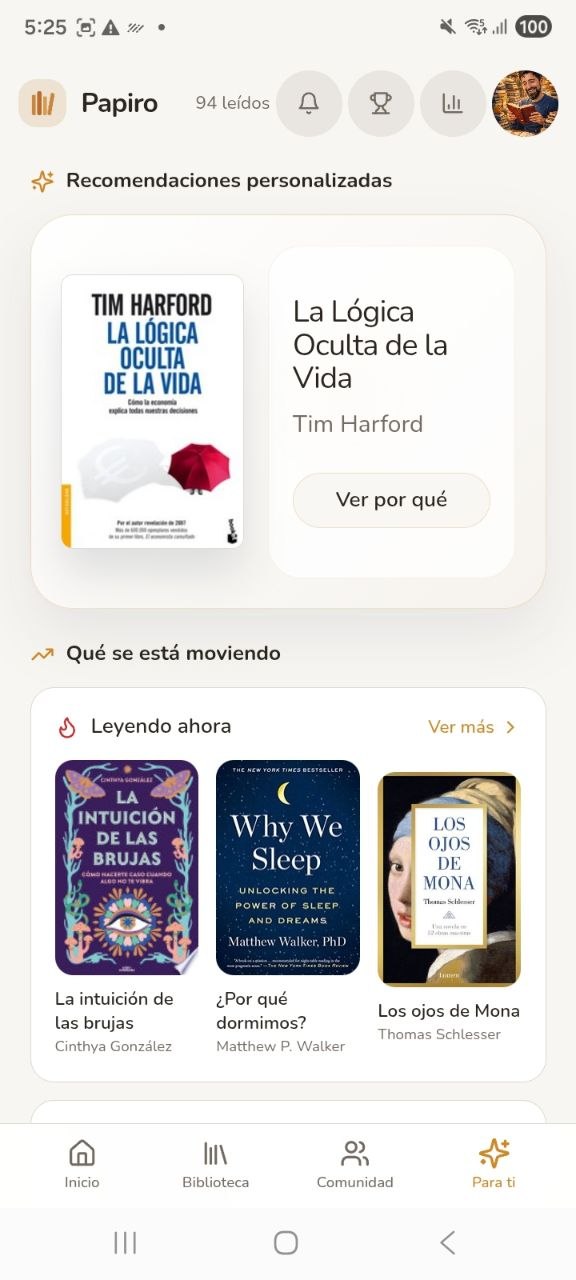Recomendaciones personalizadas y tendencias de la comunidad